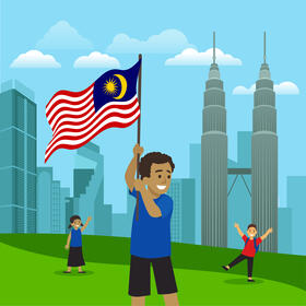 Malaysia independence day vector