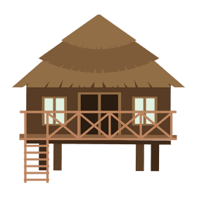 Wooden cottage clipart