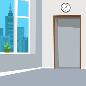 Empty room with window vector