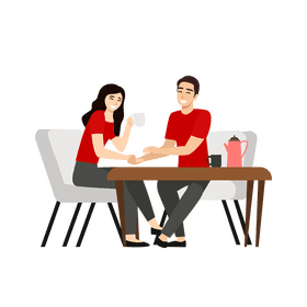 Couple dating clipart