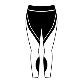 Running leggings drawing black and white clipart