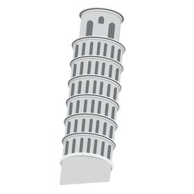 Pisa tower clipart