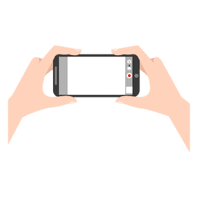 Man holding camera phone clipart