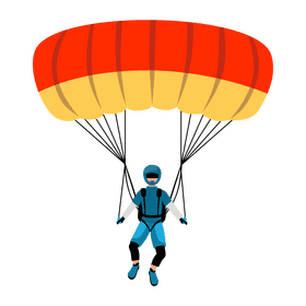 Man parachuting clipart