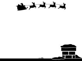 Christmas Border black and white clipart