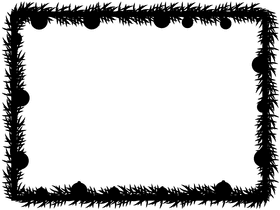 Christmas Border black and white clipart