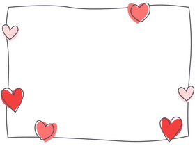 Love heart Border clipart