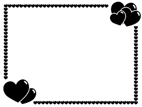 Love Border black and white clipart