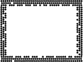 Shamrock Border black and white clipart