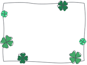 Shamrock clover Border clipart
