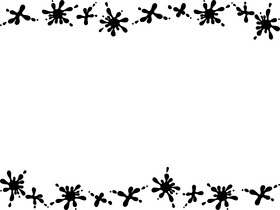 Paint Splatter Border black and white clipart