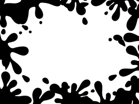 Paint Splatter Border black and white clipart