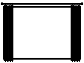 Curtain Border black and white clipart