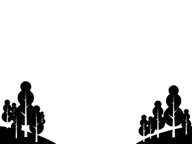 Nature Border black and white clipart