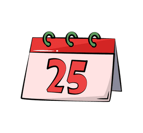 Calendar 25 clipart