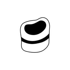 Sweatband black and white clipart