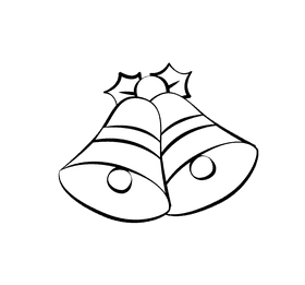 Bell black and white clipart