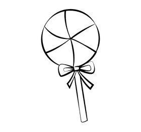 Candy black and white clipart
