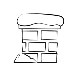 Chimney black and white clipart