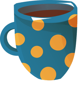Coffee mug dot clipart