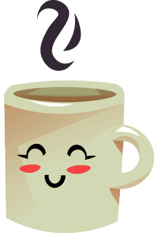 Coffee mug face clipart