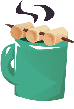 Coffee mug marshmallow clipart