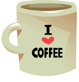 Coffee mug signed clipart