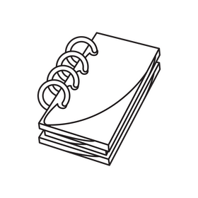 Notebook drawing black and white clipart