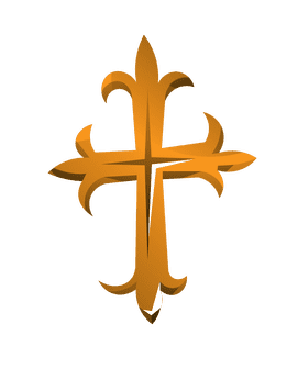 Cross golden clipart