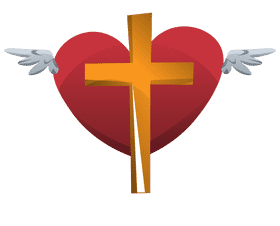 Cross heart clipart