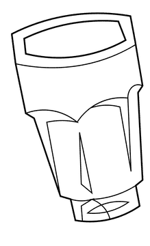 Glass elegant black and white clipart