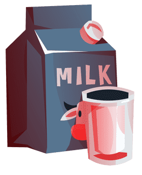 Glass milk clipart