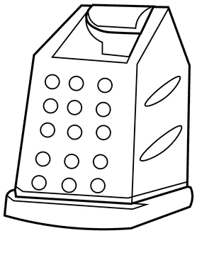 Grater modern black and white clipart