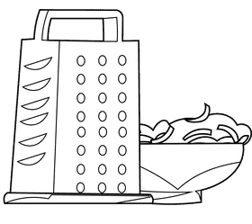 Grater plate black and white clipart
