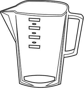 Jug plastic black and white clipart