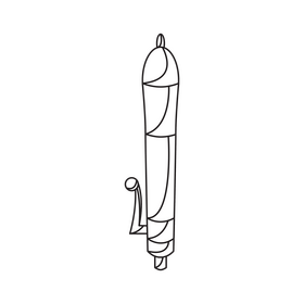 Pen drawing black and white clipart