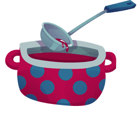 Ladle pan clipart