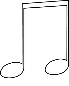 Music notes black and white clipart