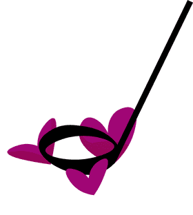 Music notes hearts clipart