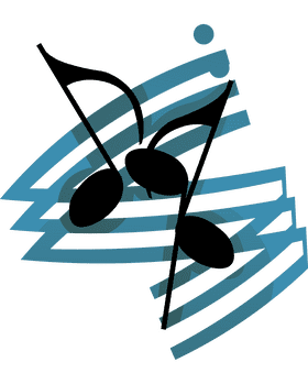 Music notes lines clipart
