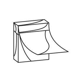 Sticky notes drawing black and white clipart