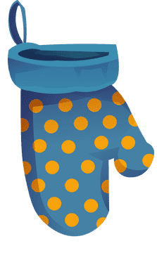 Oven mitts dot clipart