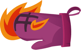 Oven mitts fire clipart