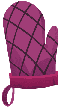Oven mitts glove clipart