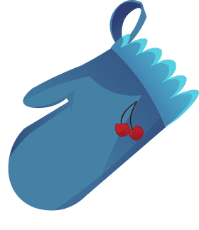 Oven mitts glove clipart