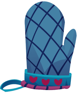 Oven mitts glove clipart