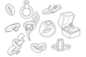 Ring black and white vector