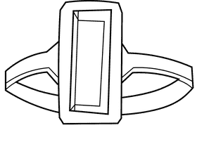 Ring gem black and white clipart