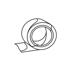 Scrapbook tape drawing black and white clipart