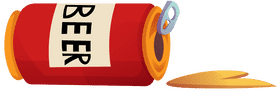 Spill beer clipart